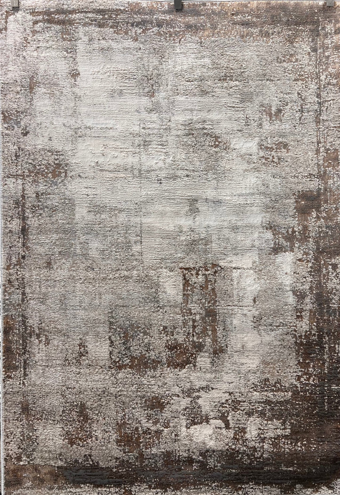 Cream & Gold Rug with Two-Tone Bronze and Copper Abstract Design - KAI 214