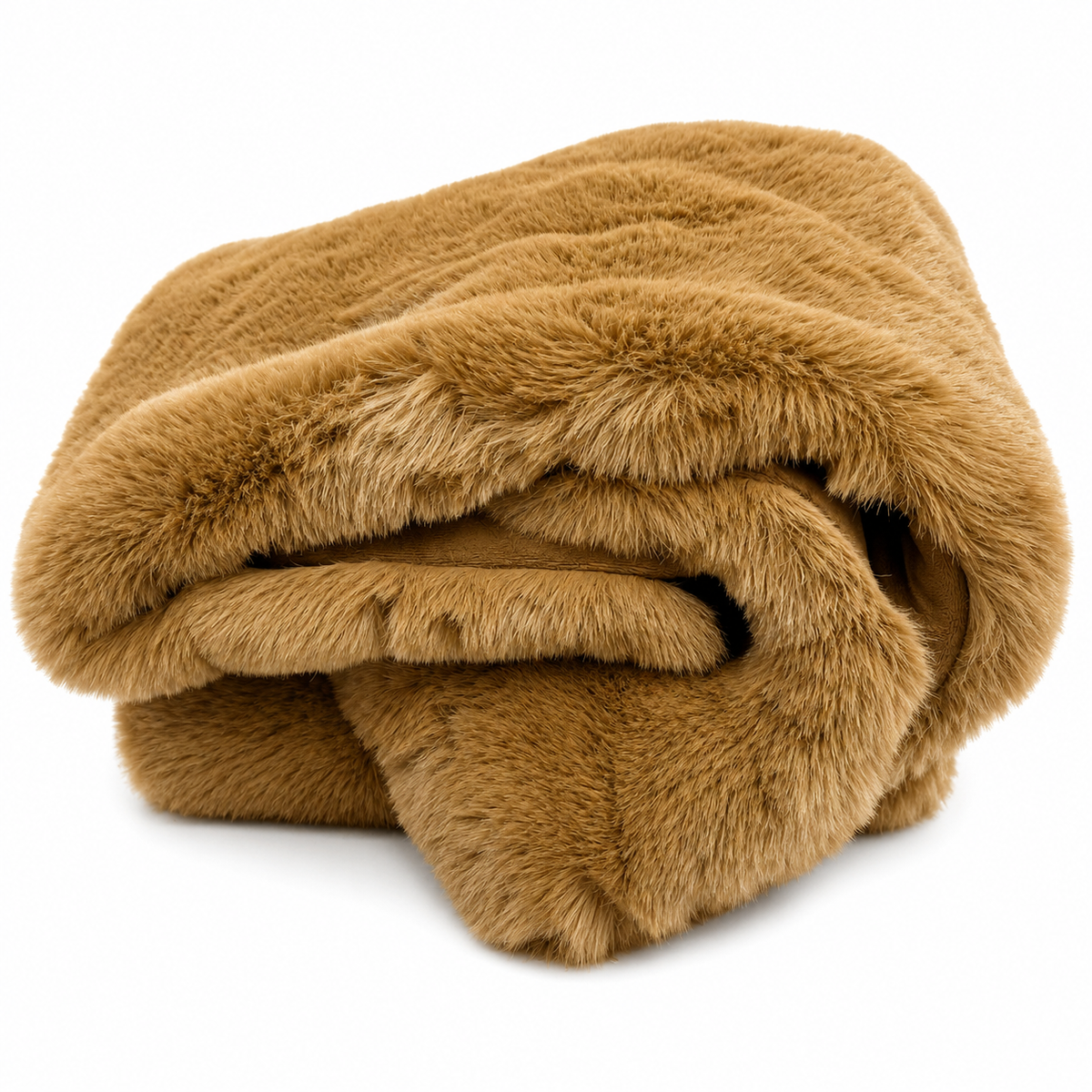 Luxe Copper Chinchilla Faux Fur Throw Blanket – Ultra-Soft Plush Bedspread