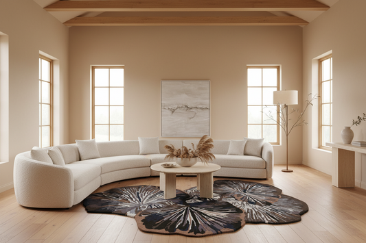 Hand-Tufted Wool Area Rug – Blue | Beluga Design 74