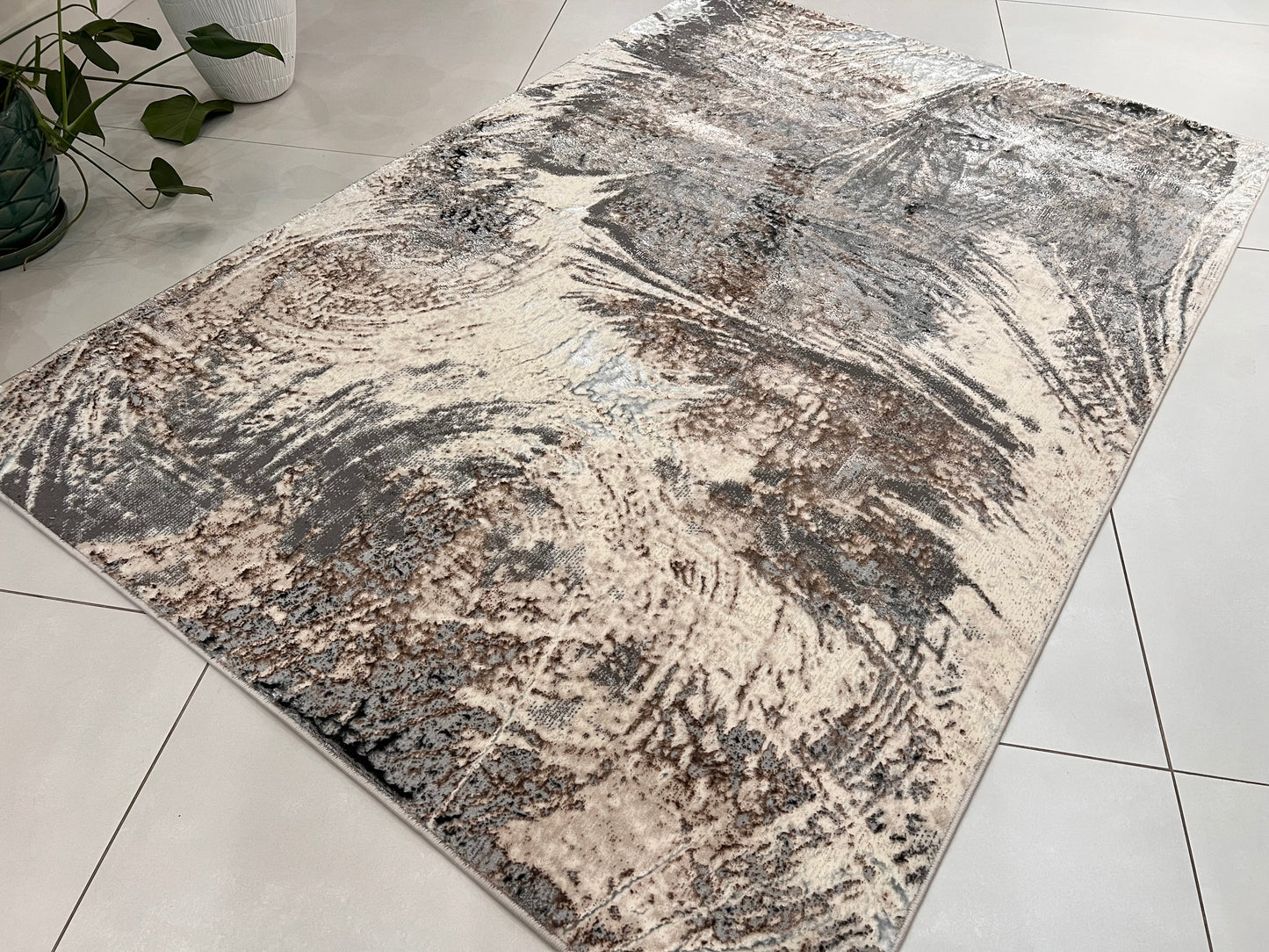 Color-Changing Polyester Viscose Blend Area Rug | Style# BIV 606 - Flat Weave Rug