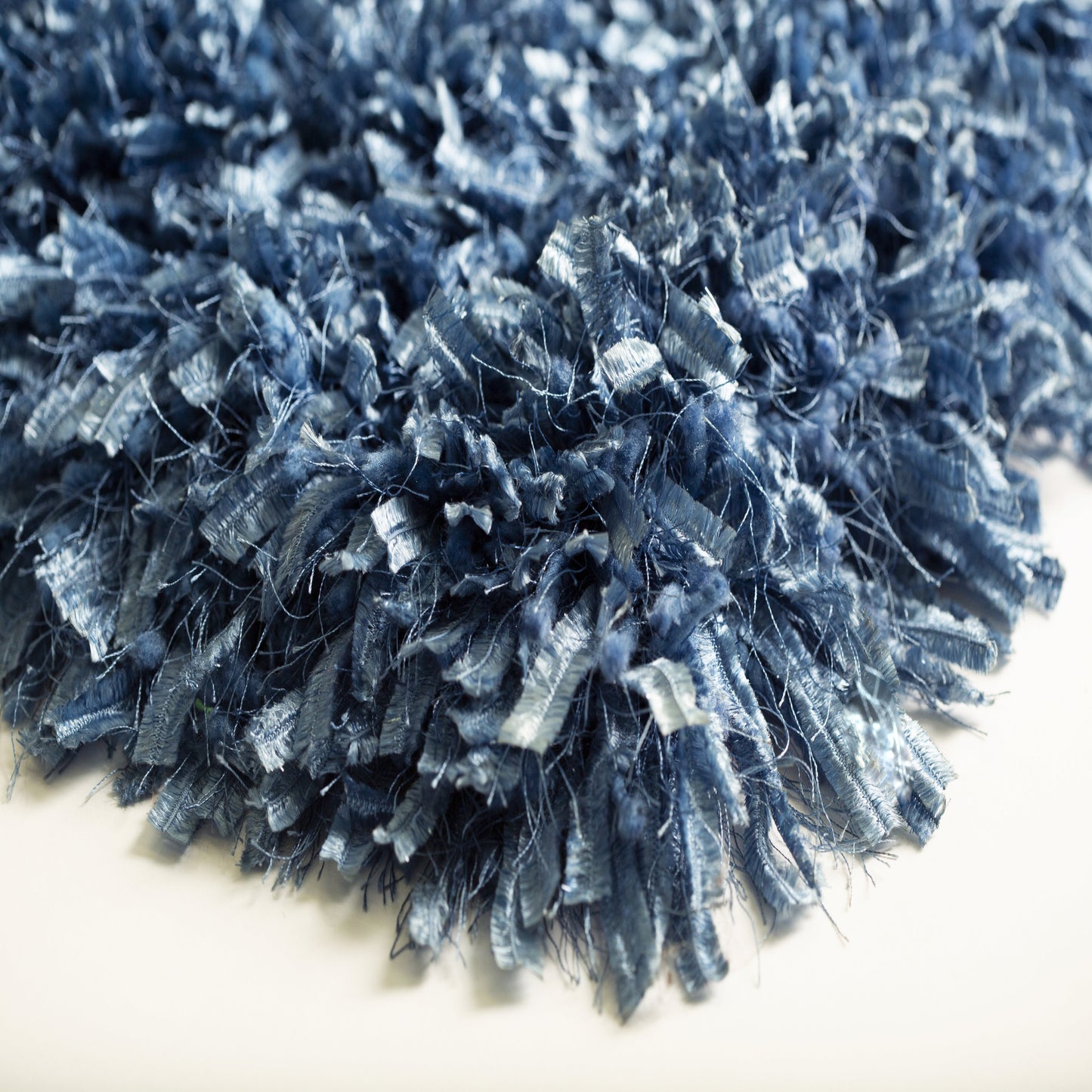 Crystal Shine Shag Plush Fluffy Ribbon Area Rug/ Carpet