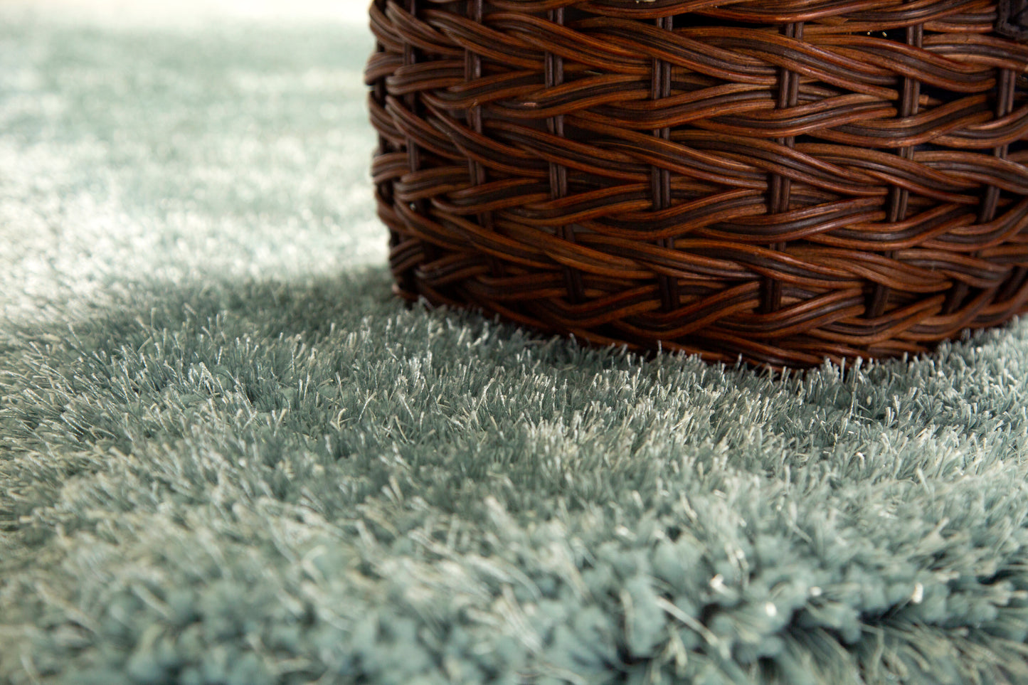 Marine Blue Solid Shag Area Rug/Carpet - Crafted from 100% Polyester, Plush Fluffy Shine, Thick and Thin Yarns Design