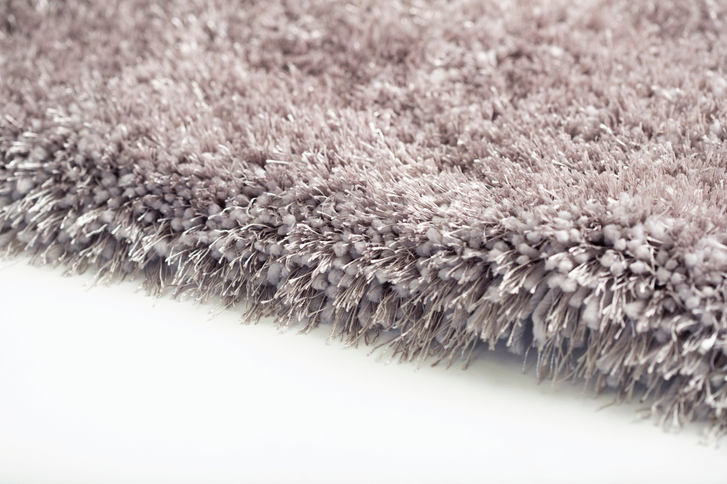 Plush Fluffy Soft Shinny Multi Textural Silver Shag Area Rug/Carpet