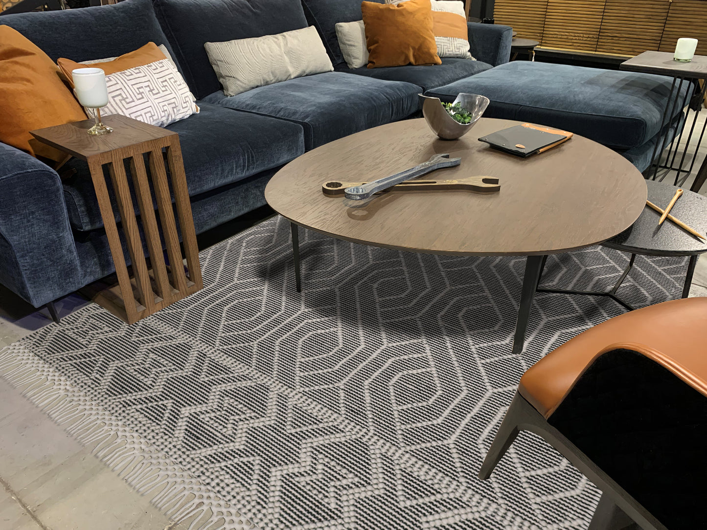 hand made hand knotted natural color beige mocha bohemian one of a kind textured raised rug