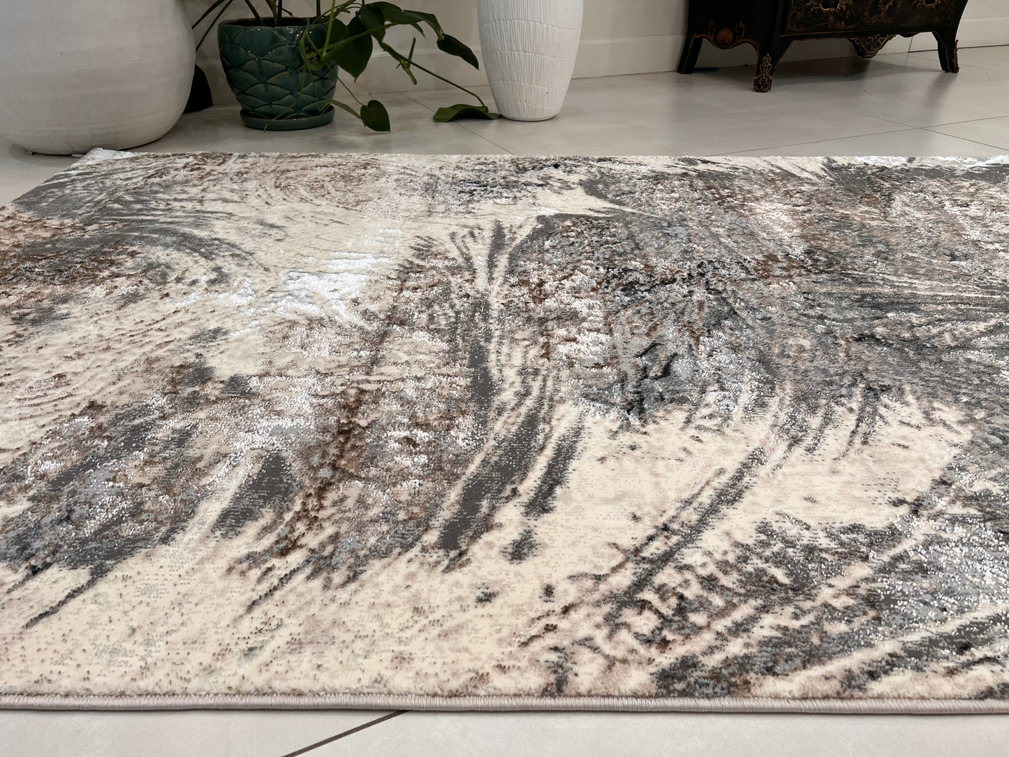 Color-Changing Polyester Viscose Blend Area Rug | Style# BIV 606 - Flat Weave Rug