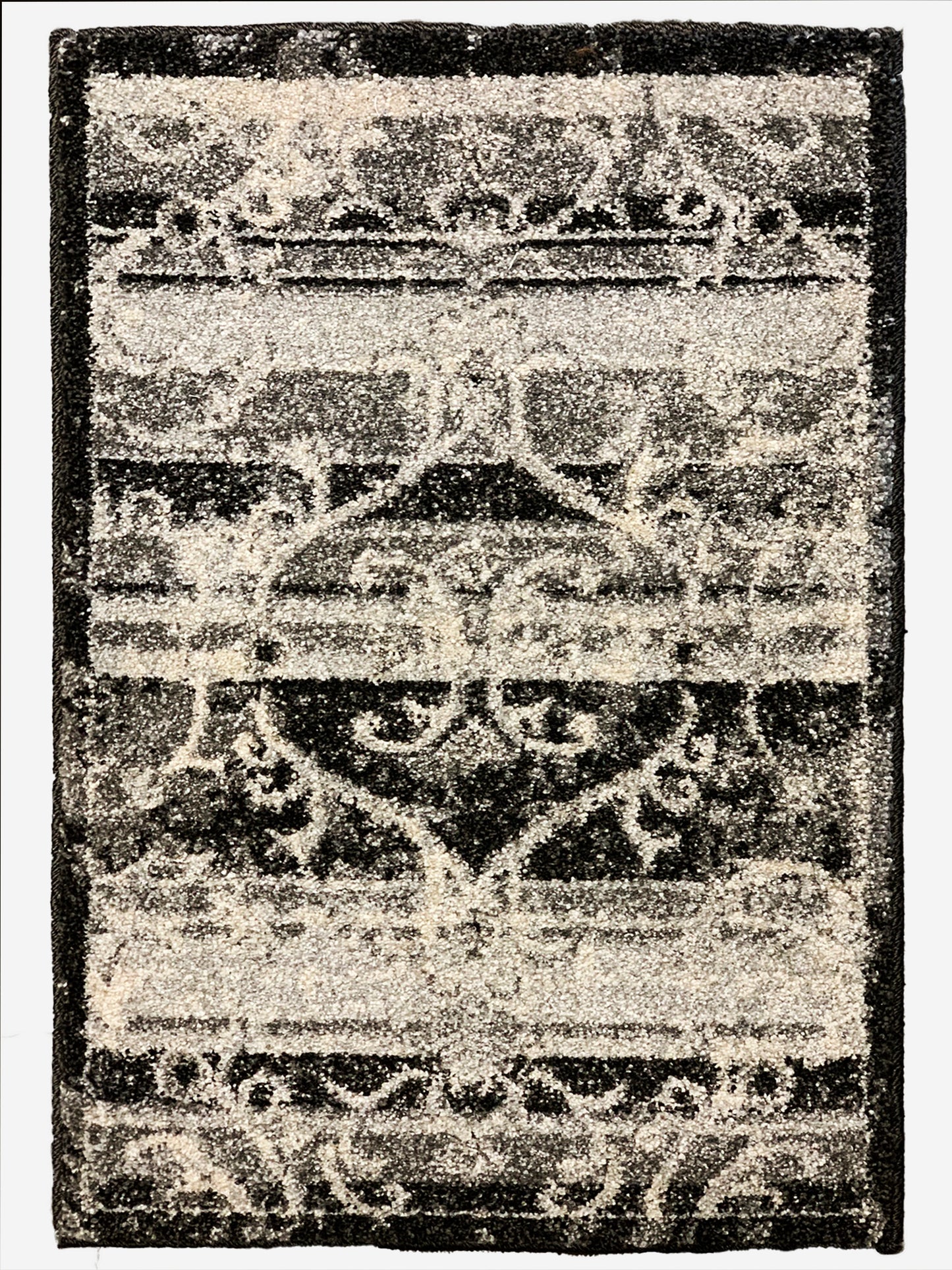 Durable 5x7 Plush Southern Style Black Gray Area Rug Carpet