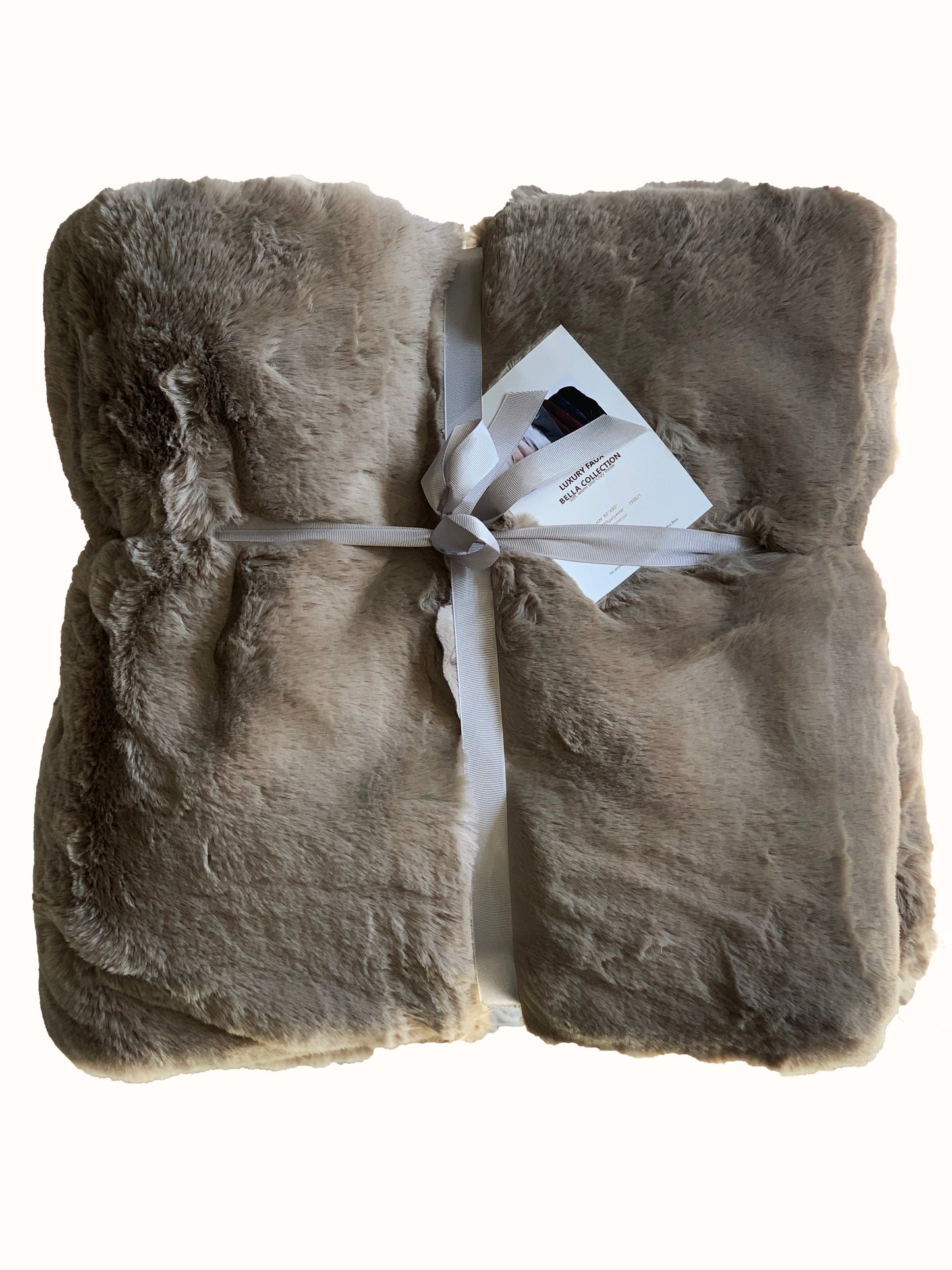 Chinchilla Faux Fur Throw Mocha Color 60"x80"