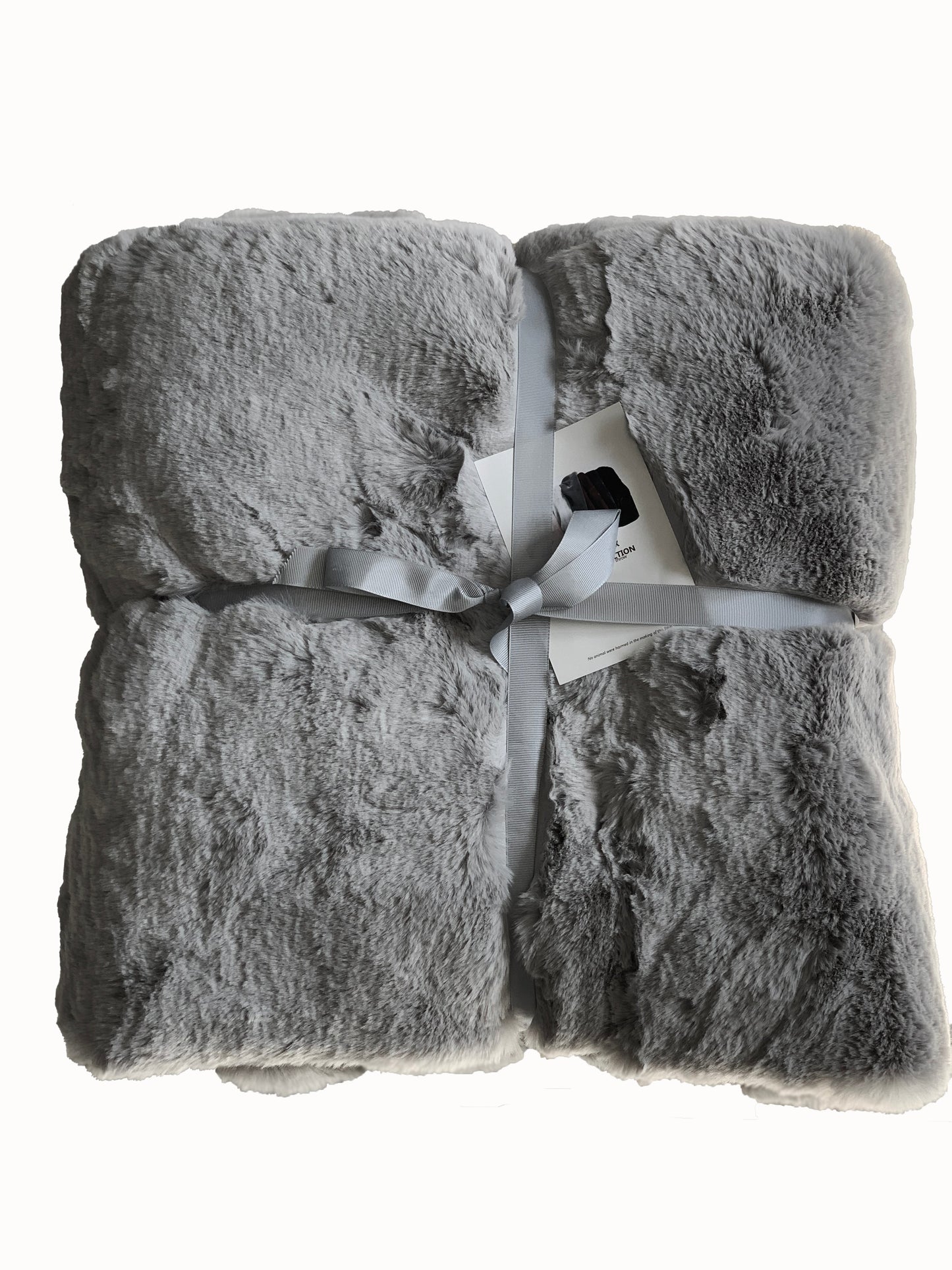 Chinchilla Faux Fur Throw Silver Color 60"x80"