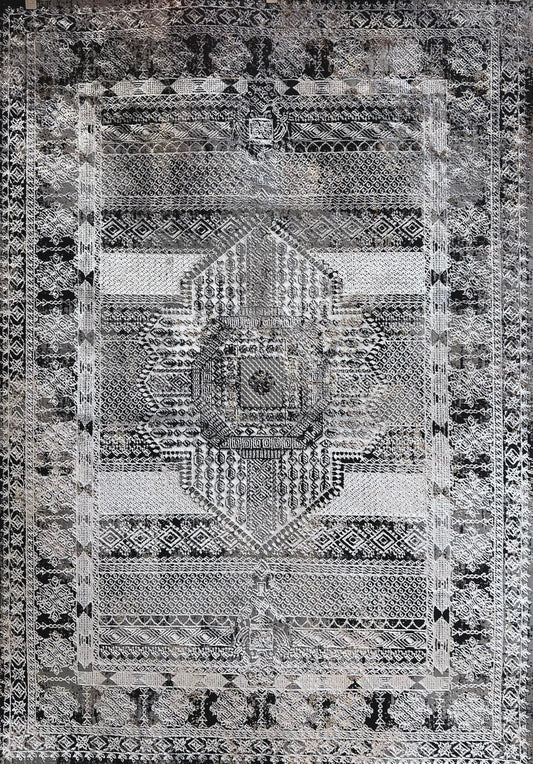 Chromatic Elegance: Foldable Flat Weave Area Rug with Shifting Hues