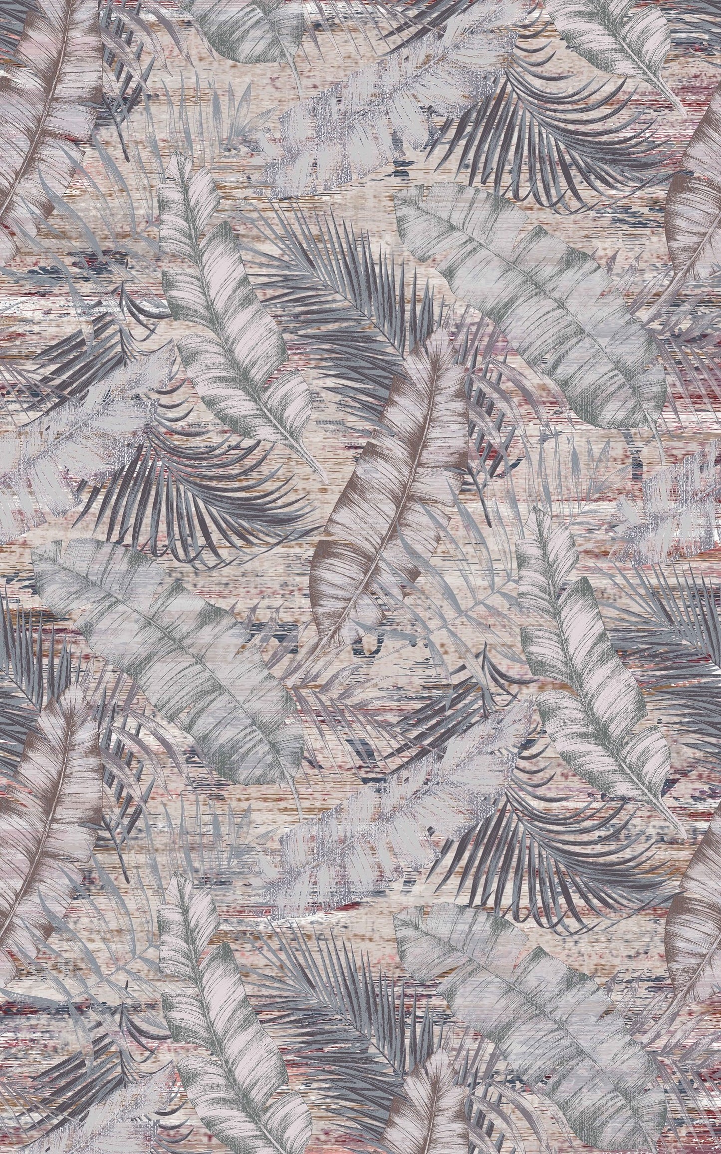 Leaf Comfort Vintage Bohemian Design Print Area Rug/ Carpet