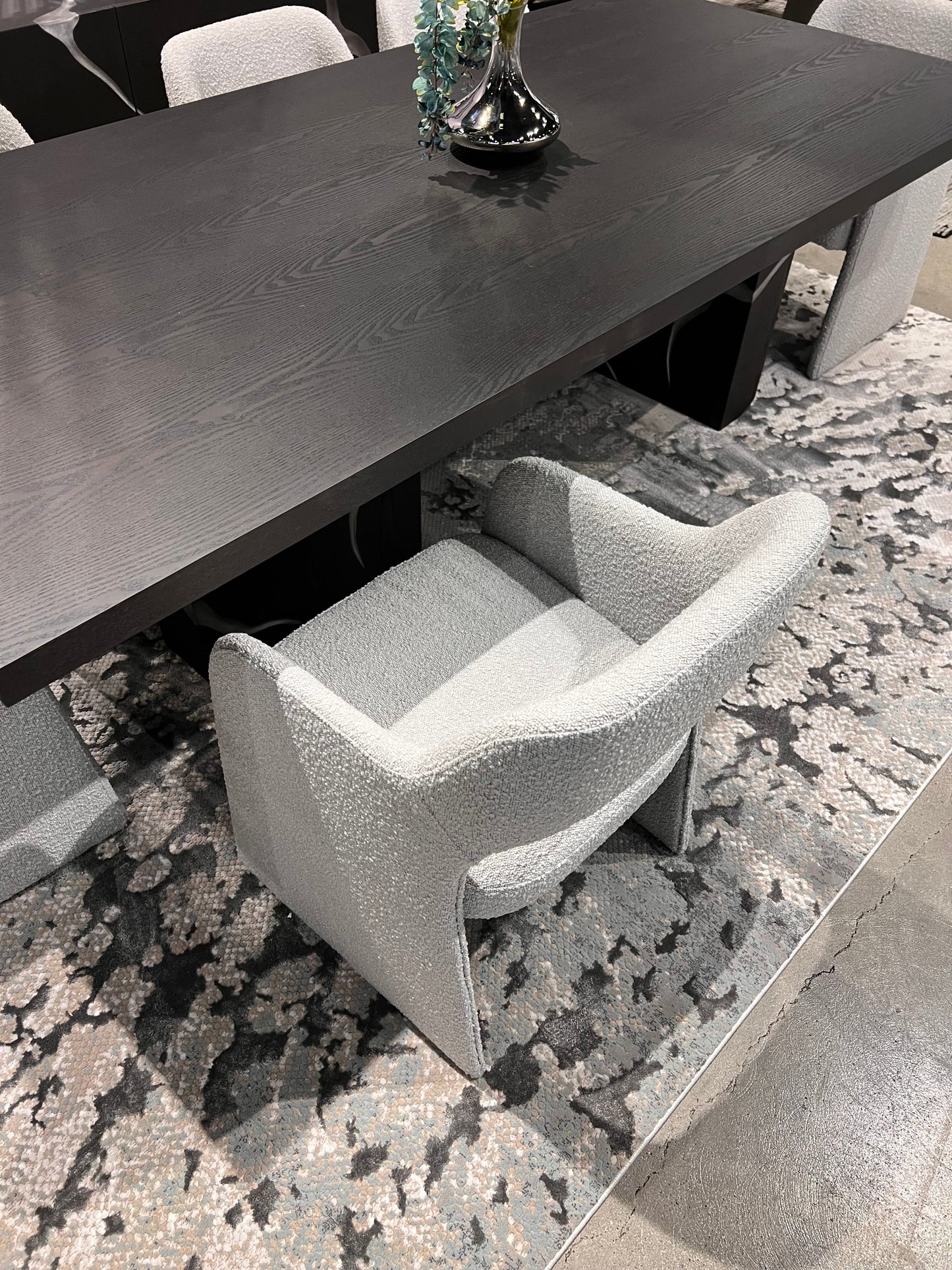 Contemporary Crème Rug with Tone-to-Tone on Charcoal, Silver Gray, Teal, and Warm Mocha High-Low Detail - METZ 4209.