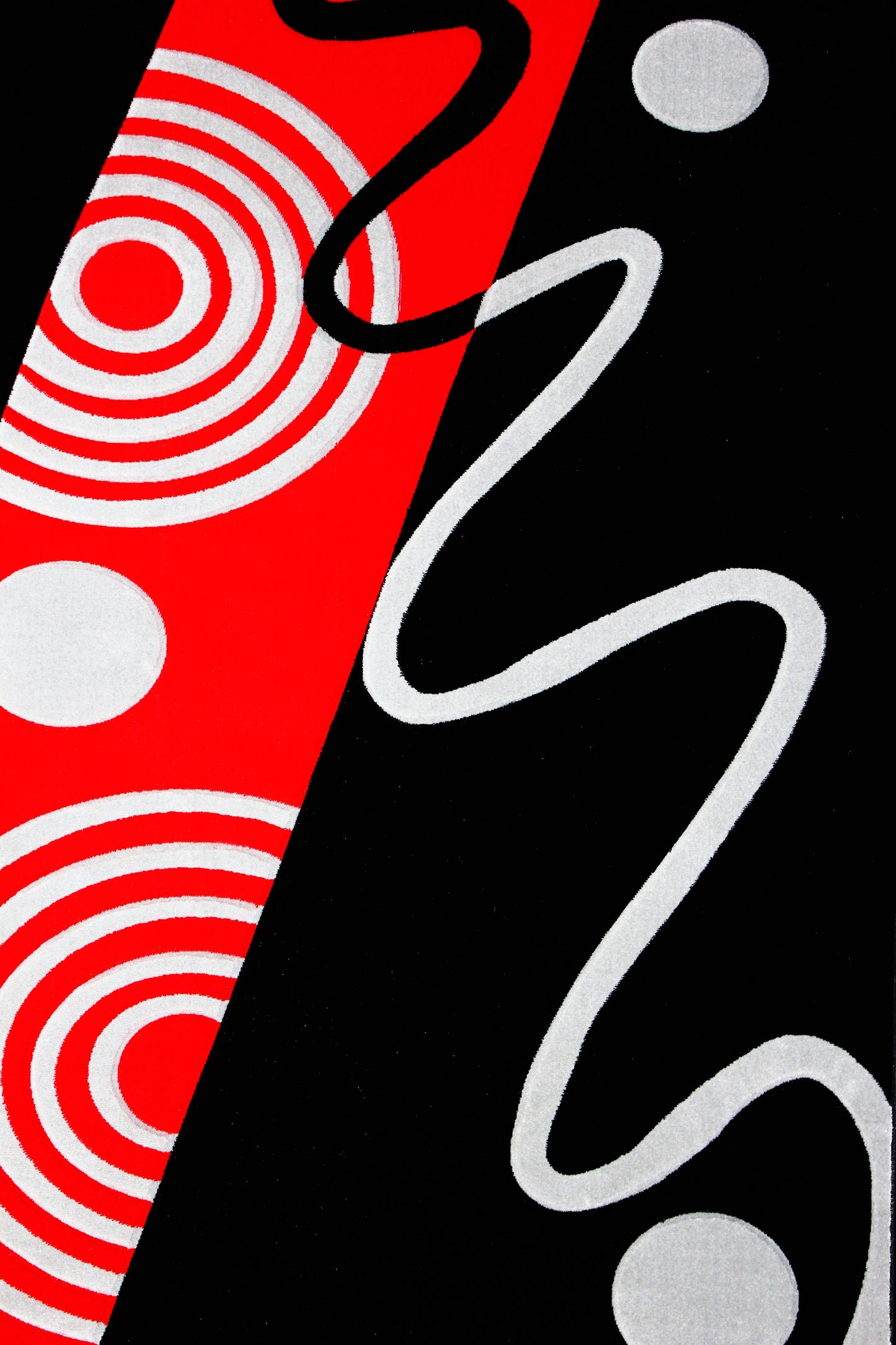 Soft Cozy 3D Look Circle Design Area Rug/ Carpet