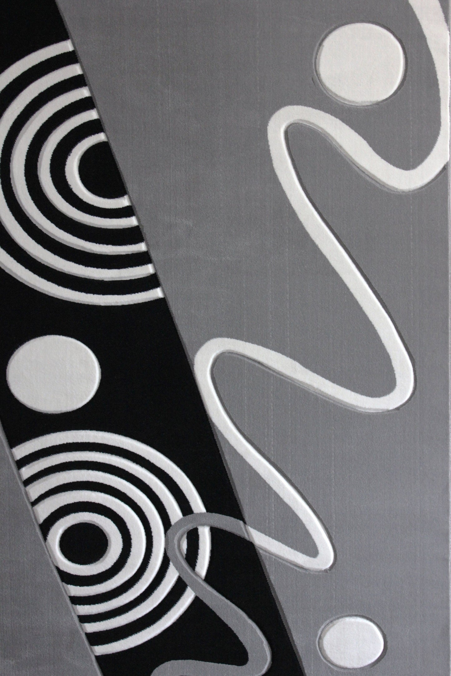 Soft Cozy 3D Look Circle Design Area Rug/ Carpet