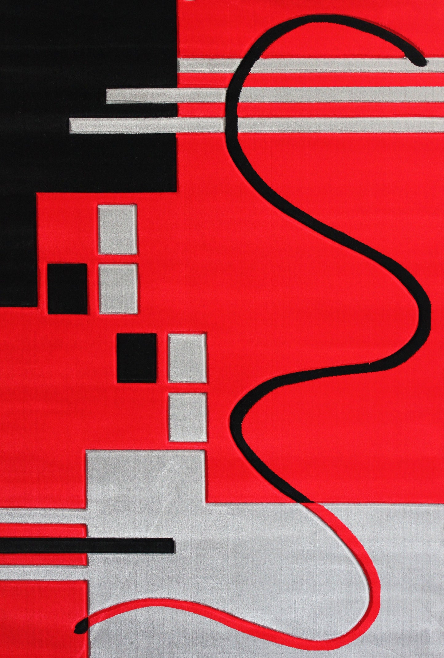 Soft Cozy 3D Look Circle Geometric Design Area Rug/ Carpet