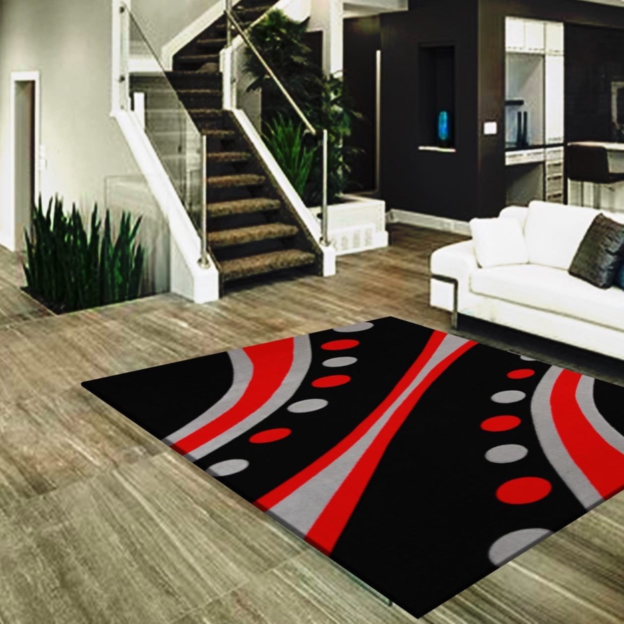 Soft Cozy 3D Look Circle Area Rug/ Carpet