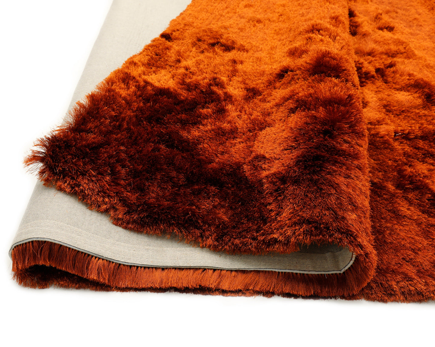 Brisa Shag Solid & Two Tone Ginger Rust
