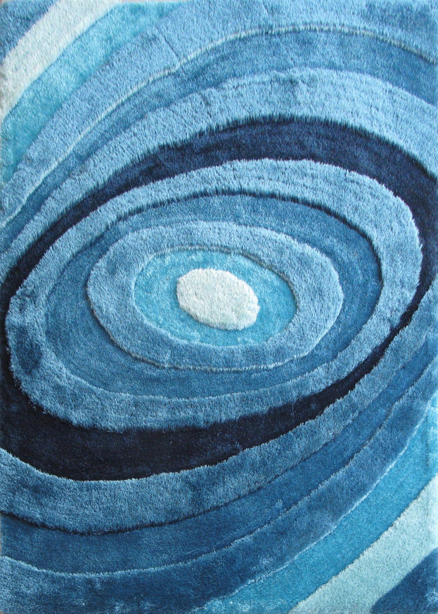 Soft Plush Fluffy Circle Design Shag Area Rug/Carpet