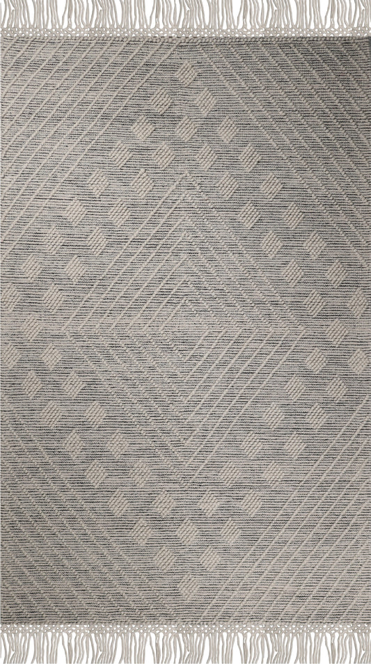 hand made hand knotted natural color beige mocha bohemian one of a kind textured raised rug