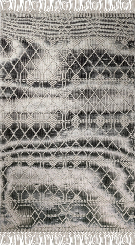 hand made hand knotted natural color beige mocha bohemian one of a kind textured raised rug