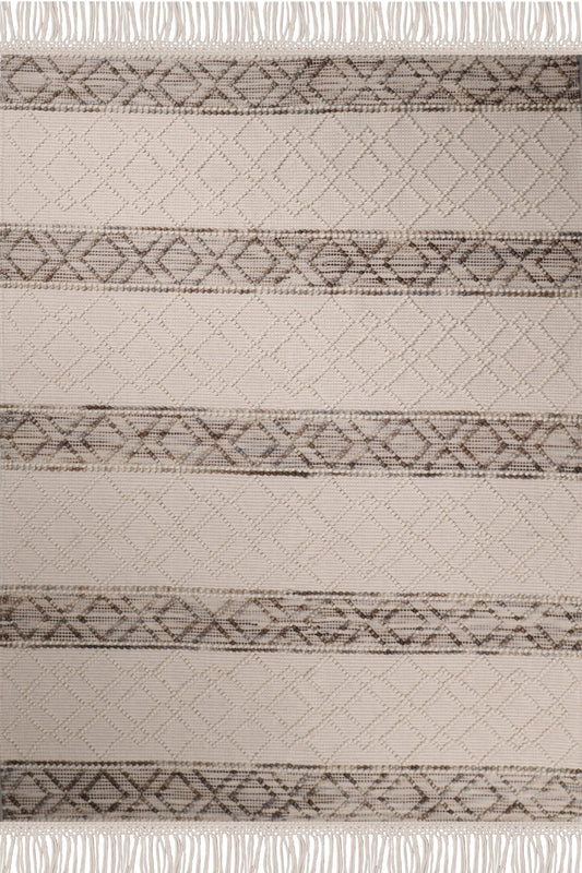 hand made  hand knotted  natural color beige mocha bohemian  one of a kind  textured raised rug  nejathiam