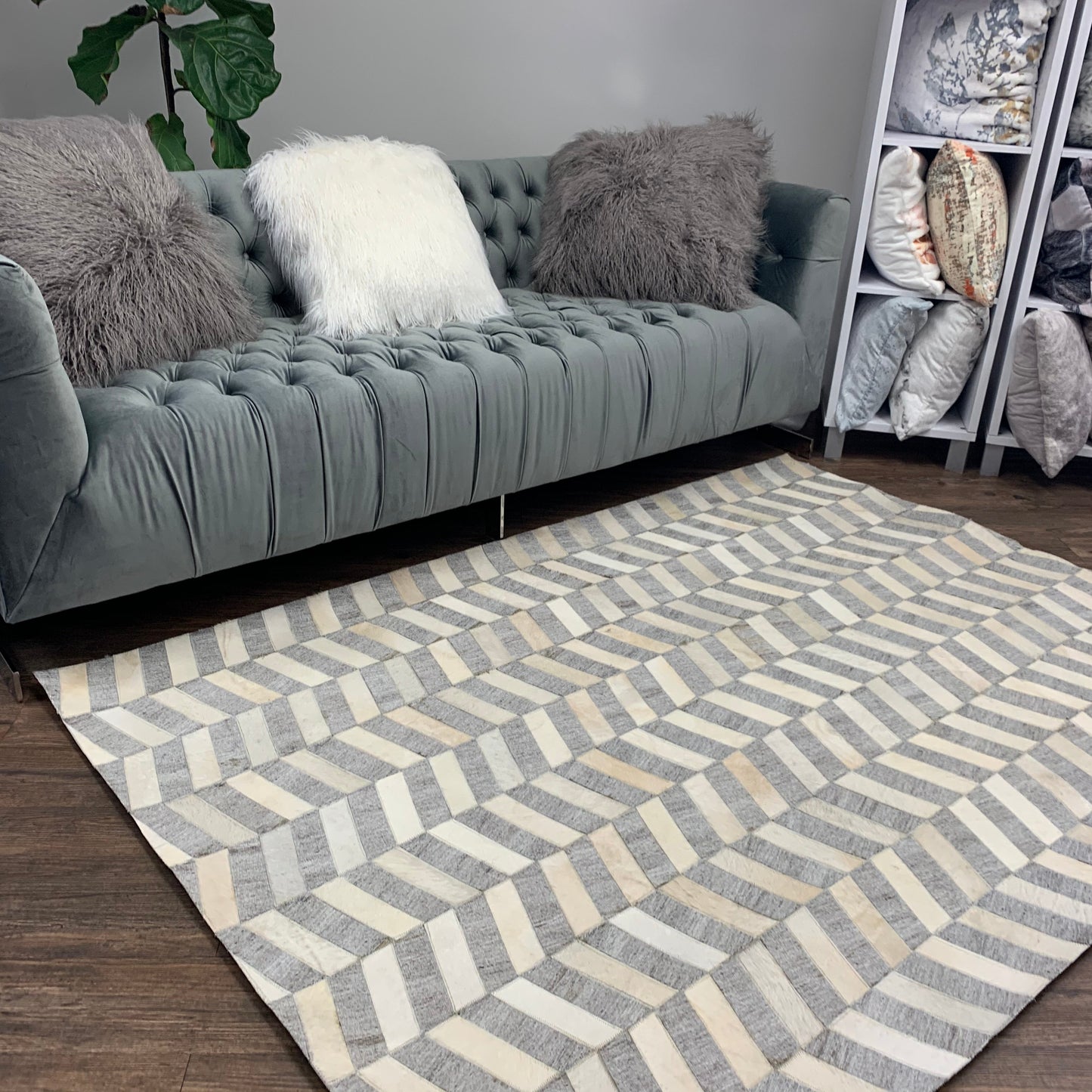 Handmade Leather Patchwork Cowhide PCH165