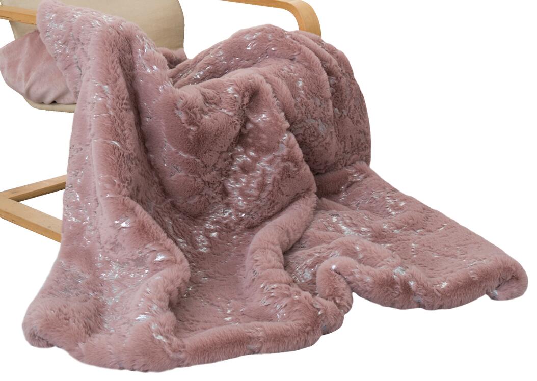 Silver Metallic Faux Fur Shine Cozy Shimmery Soft Fuzzy Blanket/ Coverlet/ Quilt/ Throw/ Bedspread/ Bedcover