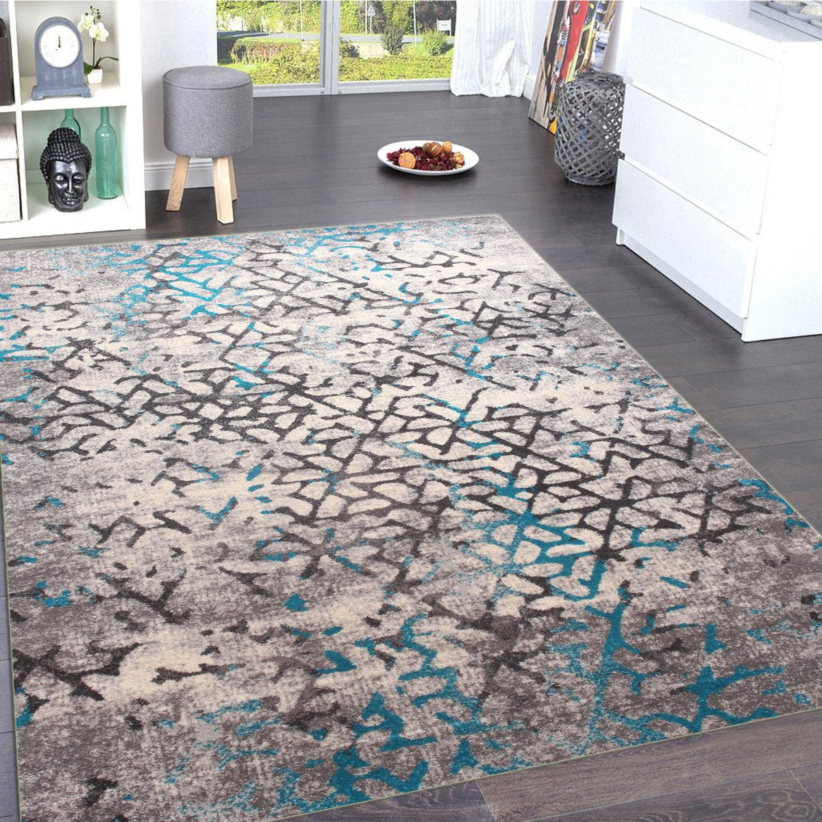 Power Loomed Soft Damask Design Tara 308 Area Rug by Rug Factory Plus