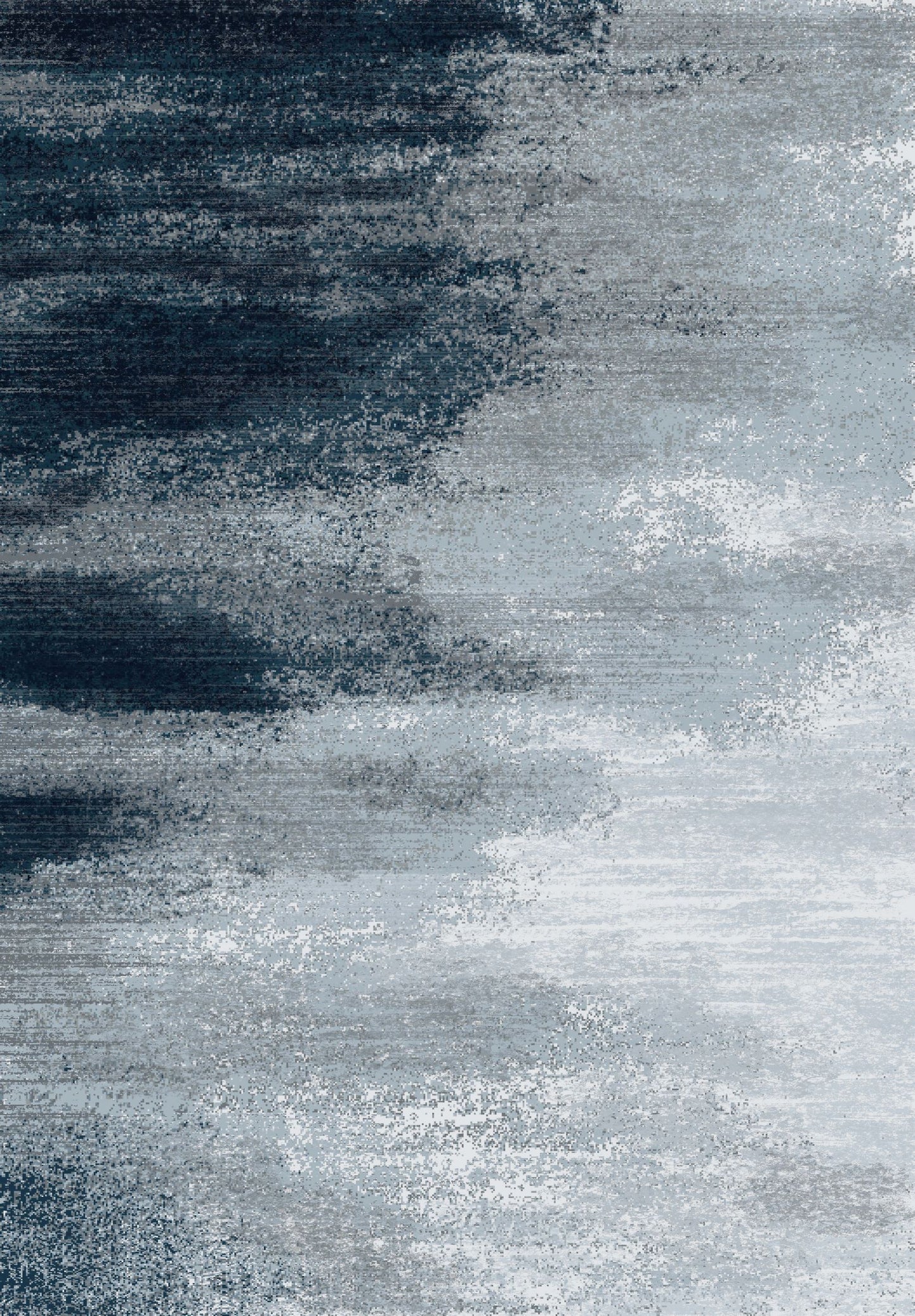 Vintage Blue Faded Comfort Print Design Area Rug/ Carpet