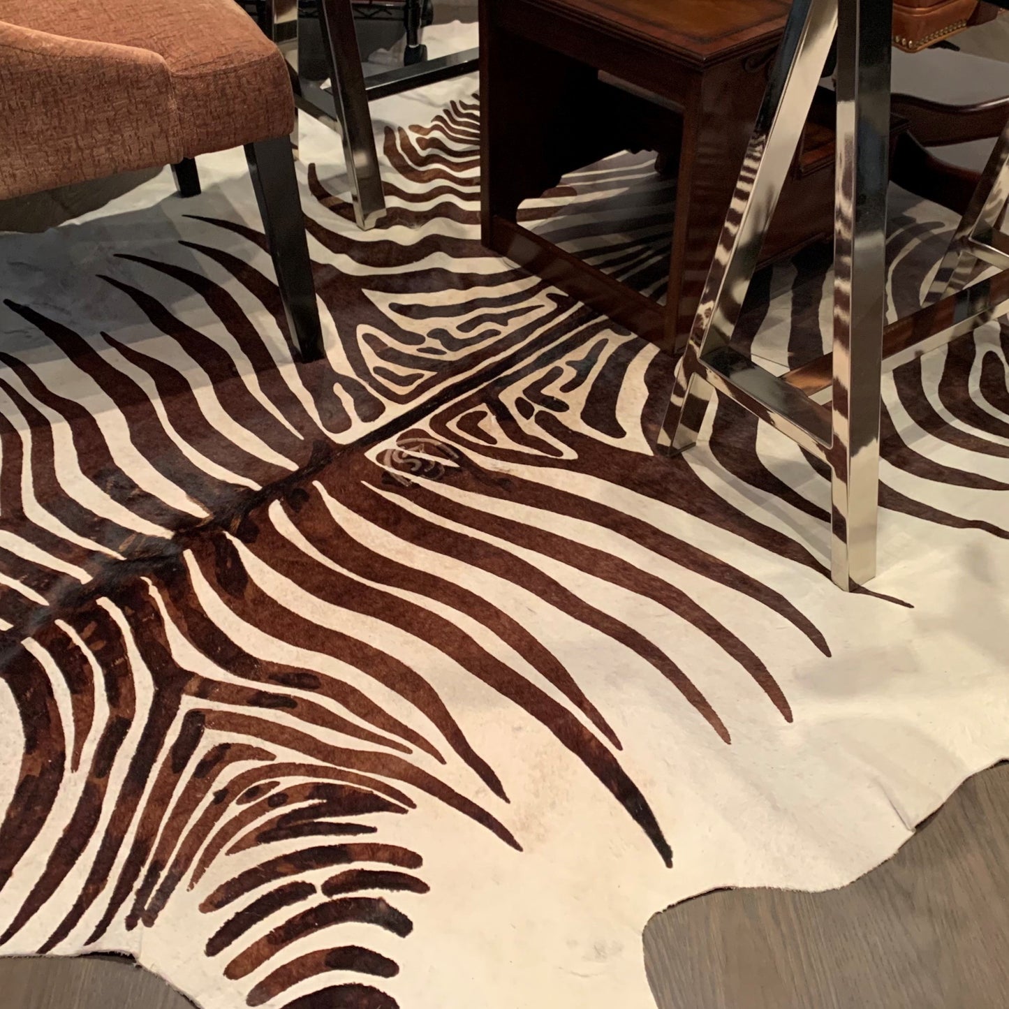 Real Brazilian Zebra Printed Cowhide