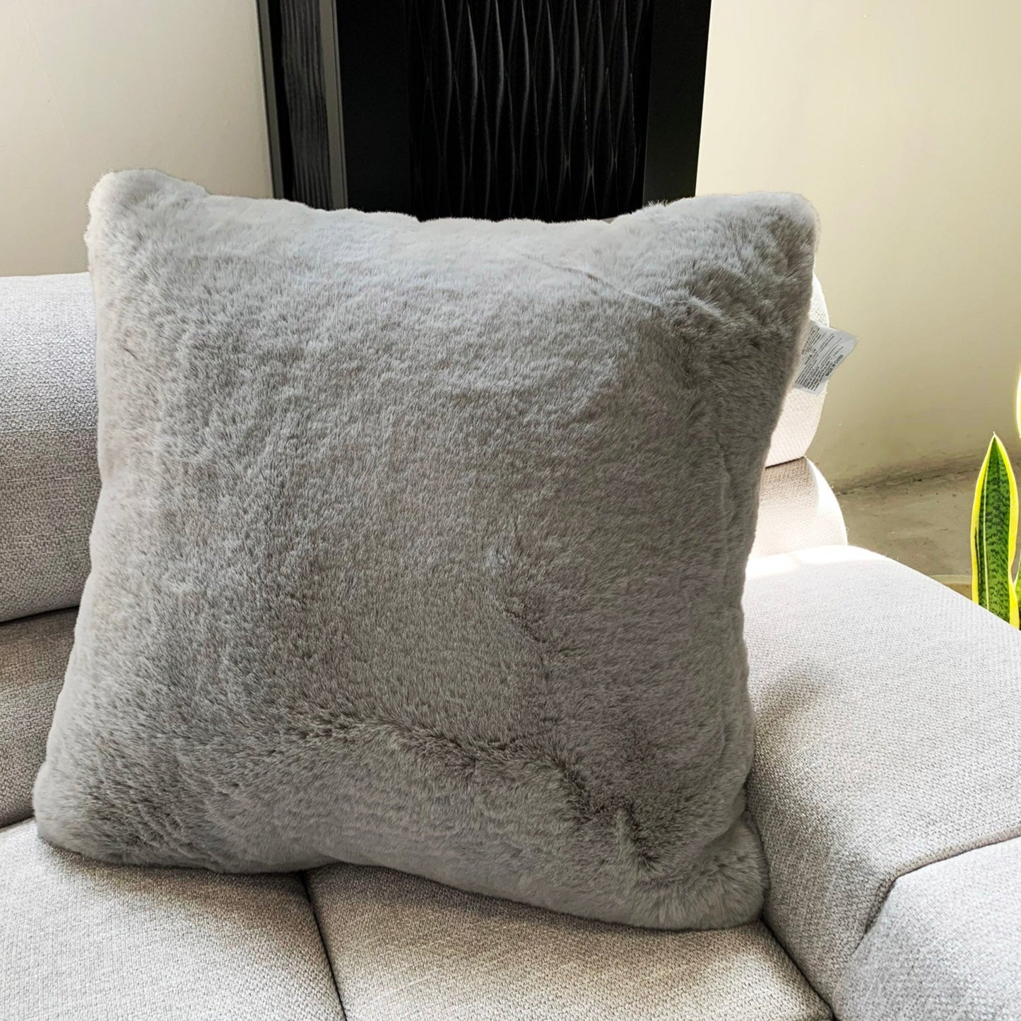 Soft Cozy Fuzzy Faux Fur Throw Pillow