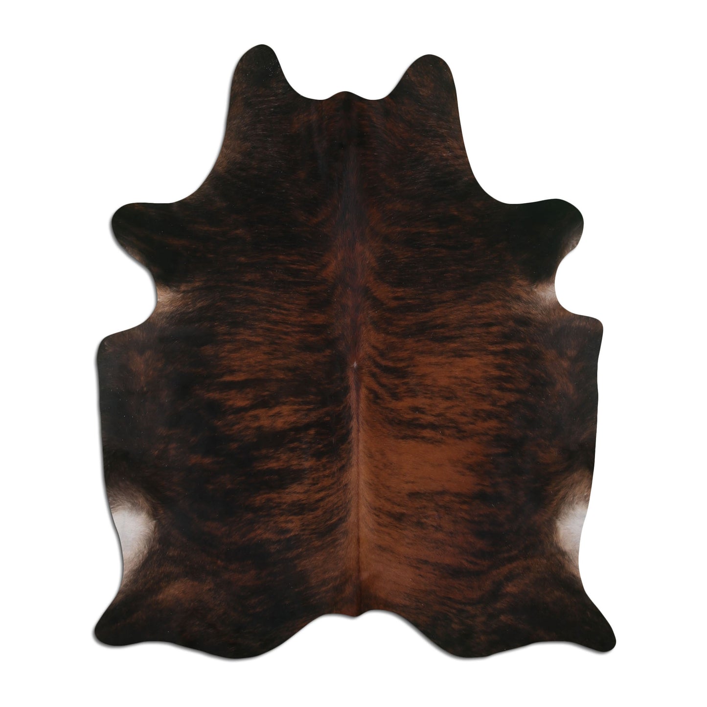 Real Leather Cowhide Brown Two Tone Brindle