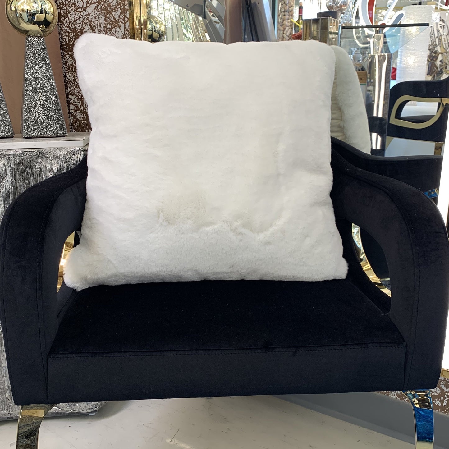 Soft Cozy Fuzzy Faux Fur Throw Pillow/ Positioner