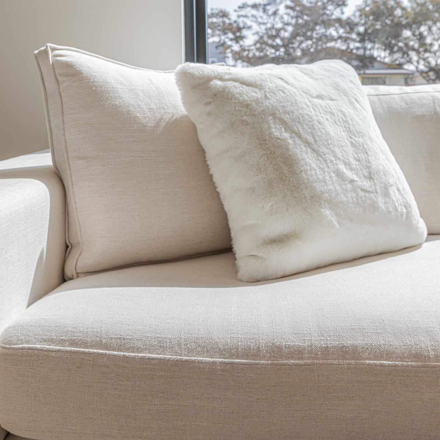 Soft Cozy Fuzzy Faux Fur Throw Pillow/ Positioner