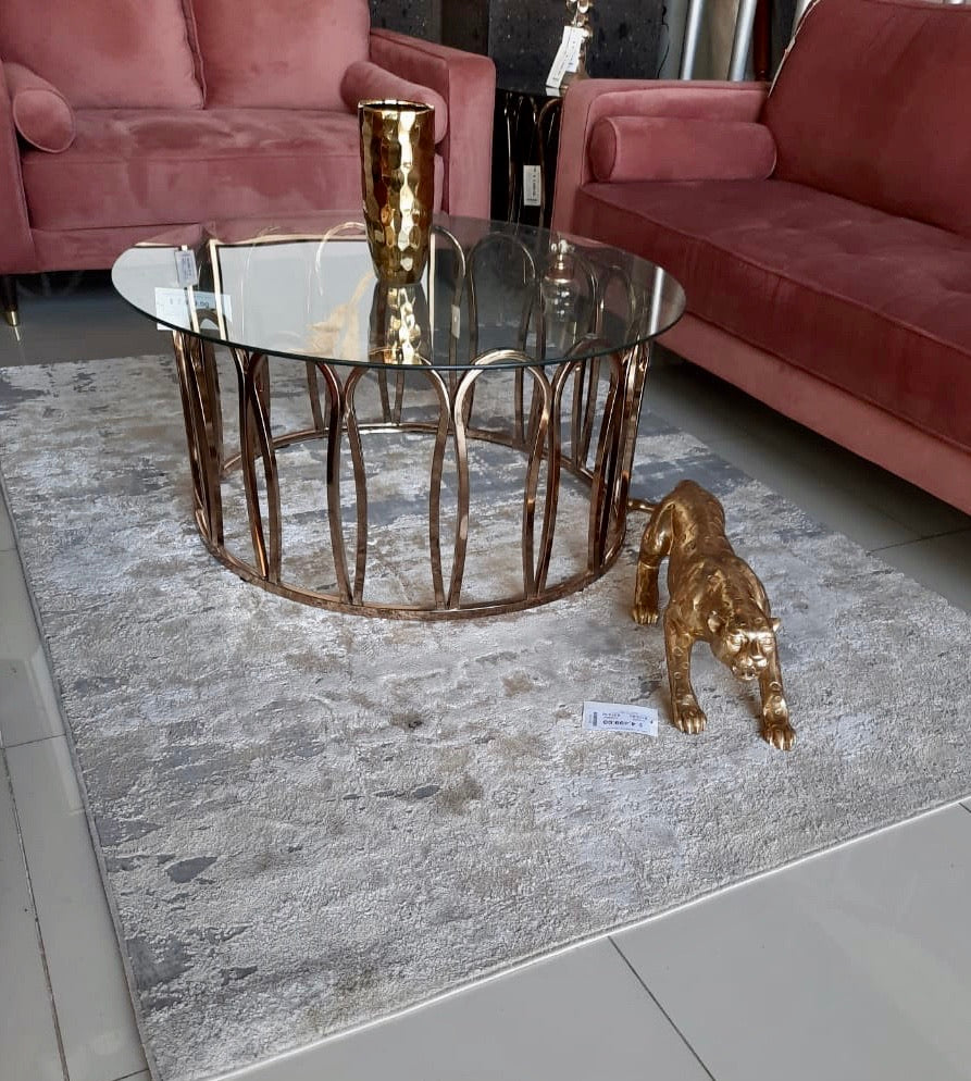 Golden Watercolor Changing Abstract Designed Soft Cozy Gray Beige Area Rug/Carpet