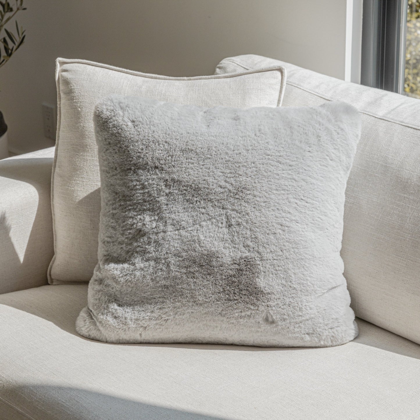 Soft Cozy Fuzzy Faux Fur Throw Pillow/ Positioner