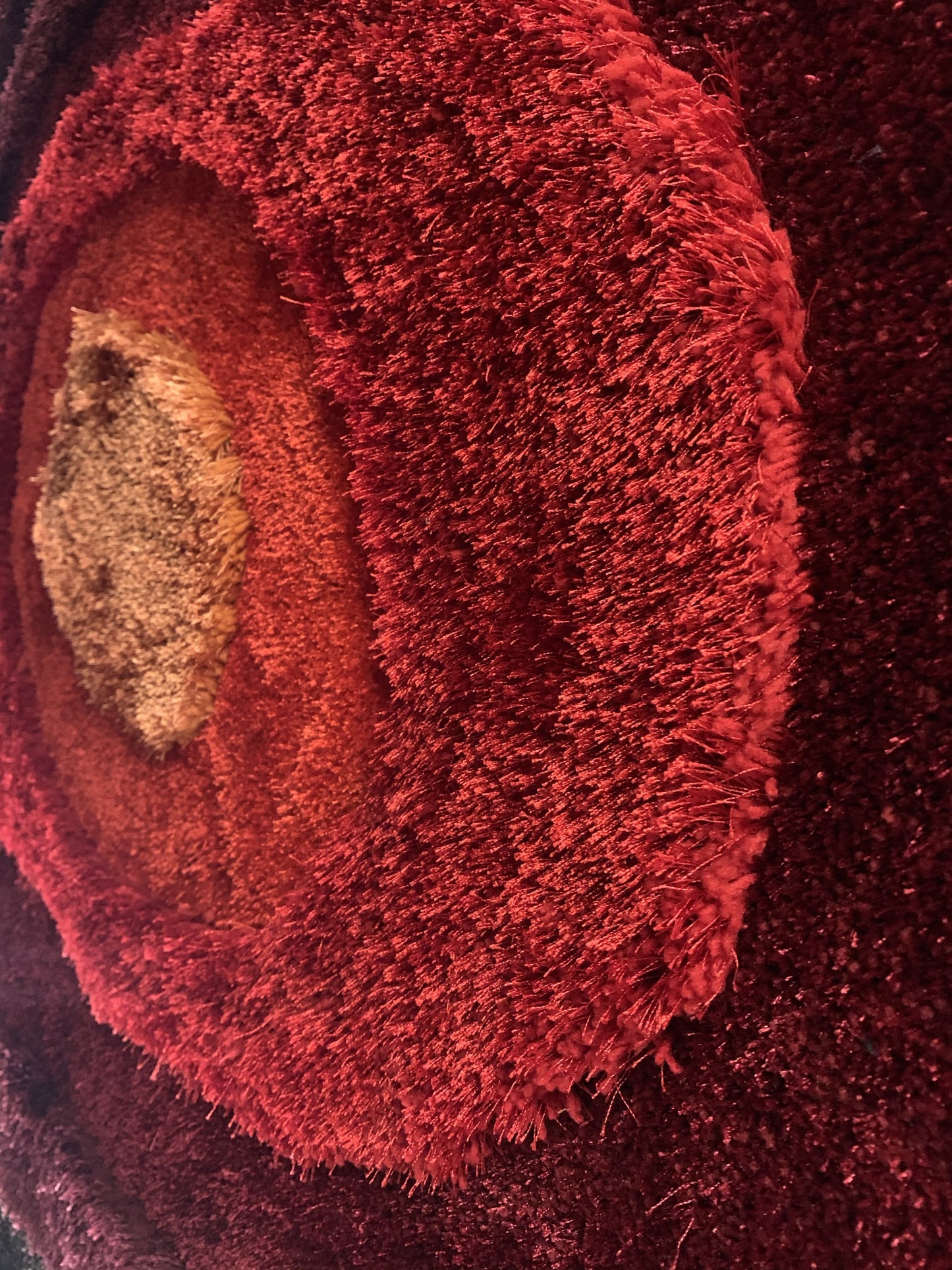 Soft Plush Fluffy Circle Design Shag Area Rug/Carpet