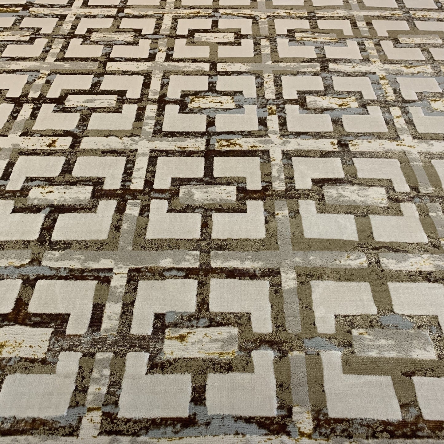 Shimmery Changing Geometric Ultra Soft Cozy Area Rug/Carpet