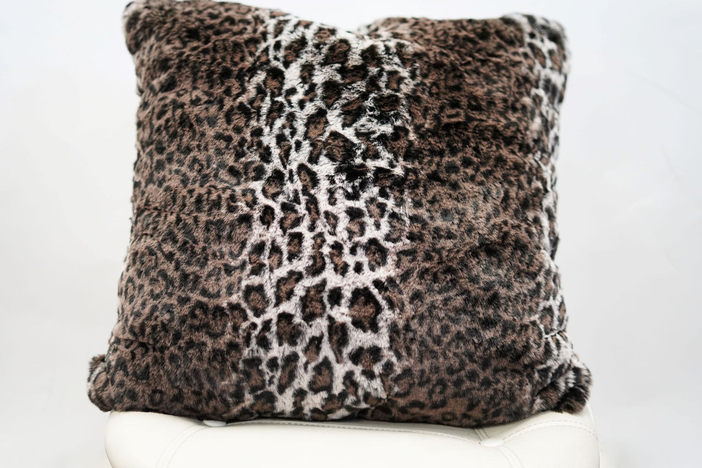 Leopard Cheetah Jaguar Feline Animal Print Soft Cozy Fuzzy Faux Fur Throw Pillow