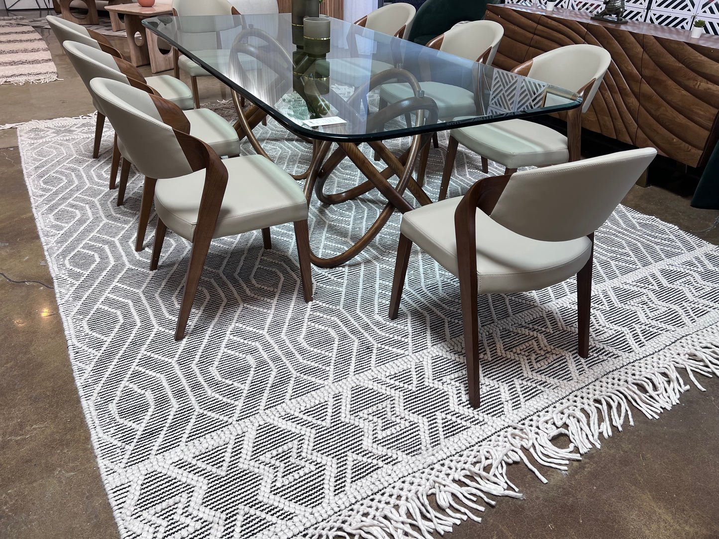 Natural Wool Blend Bohemian Design Rug