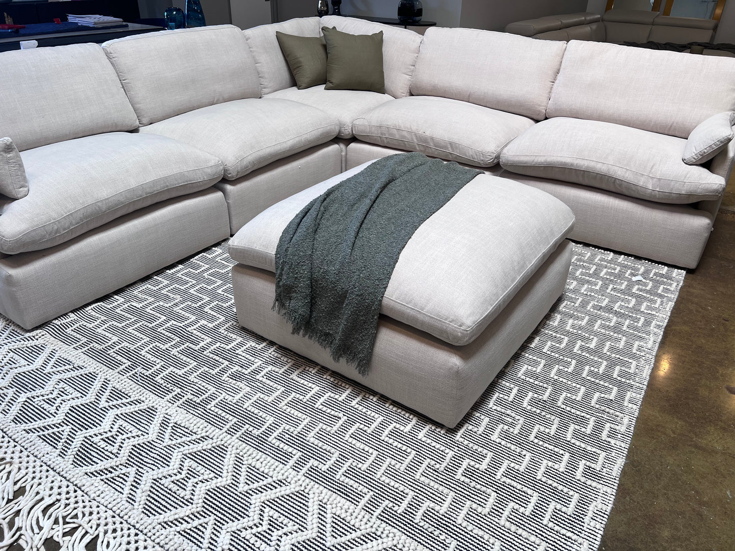 Hand Made Bohemian Natural Wool Rug