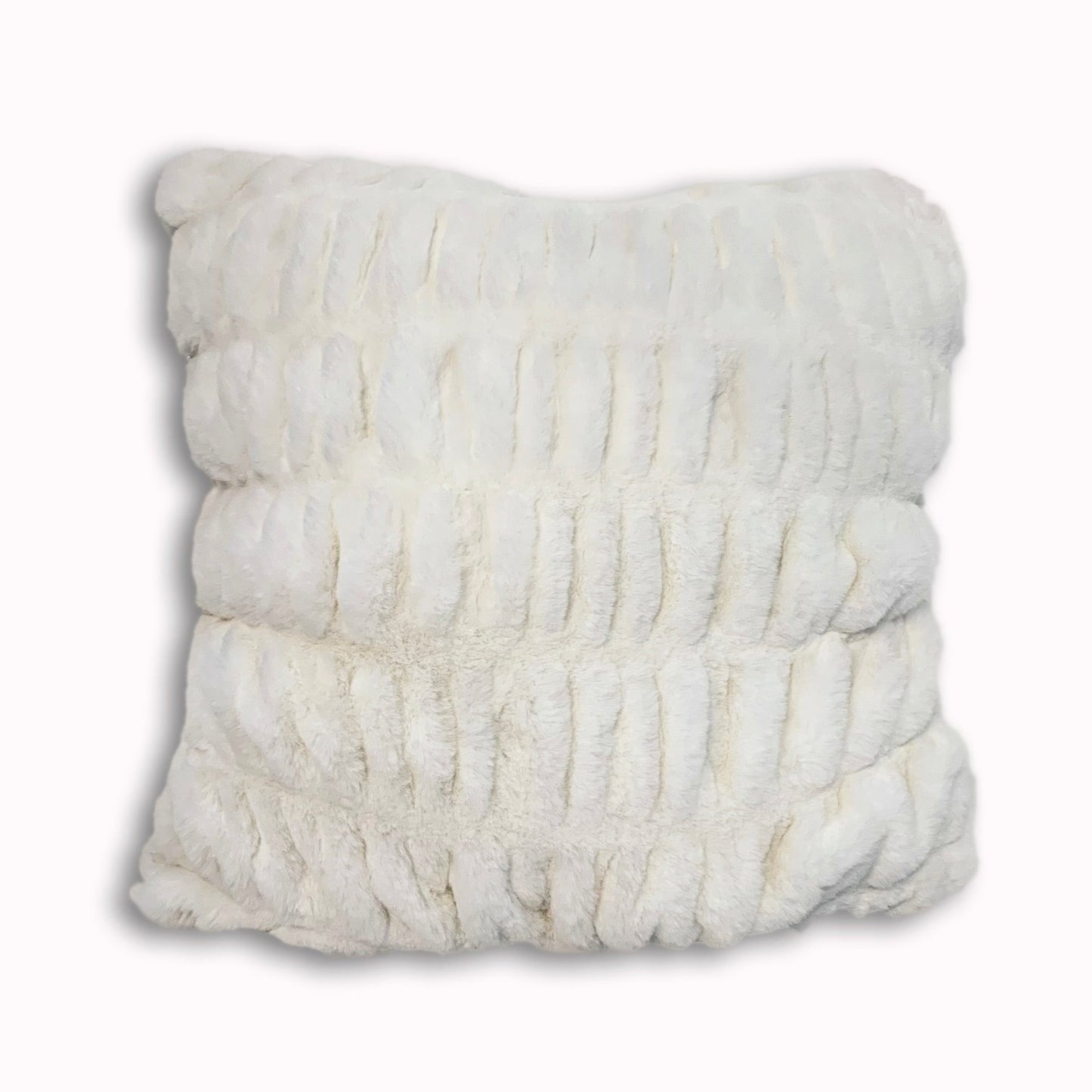 Fluffy Faux Fur Braided Look teddy bear touch Decorative Pillow
