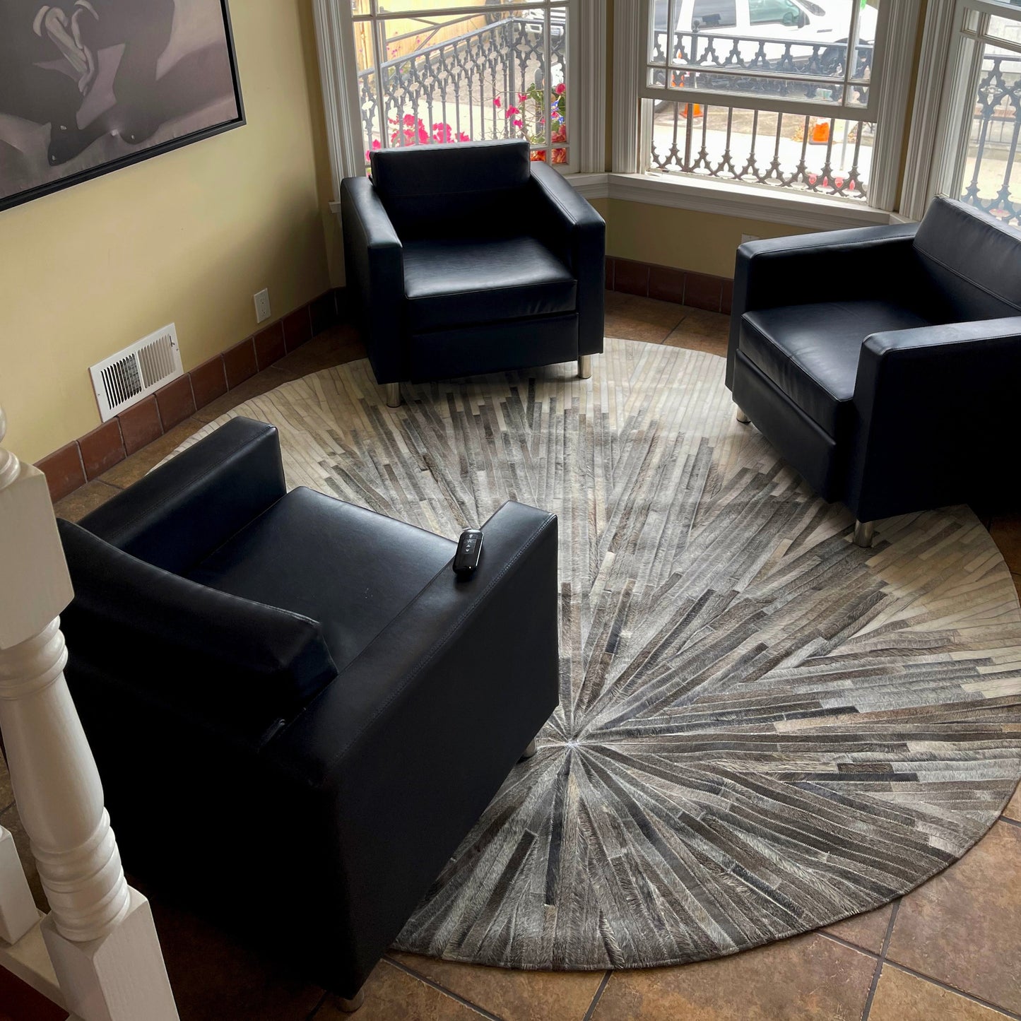 Handmade Abstract Patchwork Cowhide Area Rug PCH205