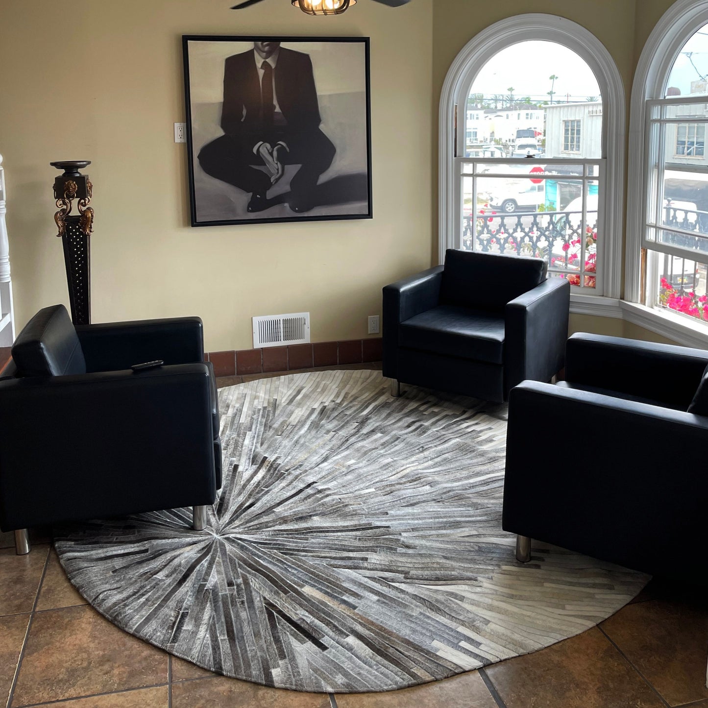 Handmade Abstract Patchwork Cowhide Area Rug PCH205