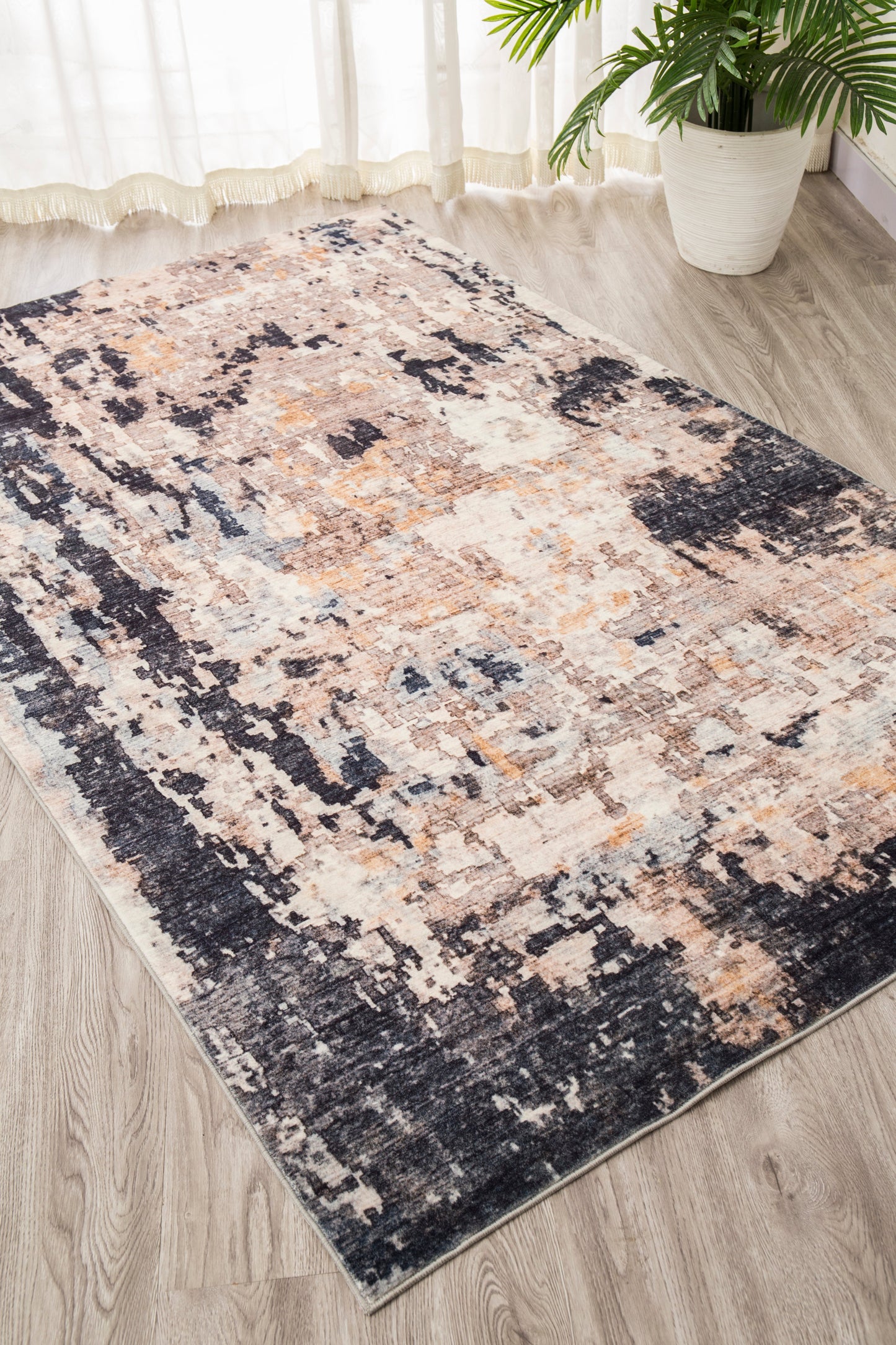Foldable Anti-Slip Polyester Area Rug | Style# SHAH-24 - Elevate Your Space
