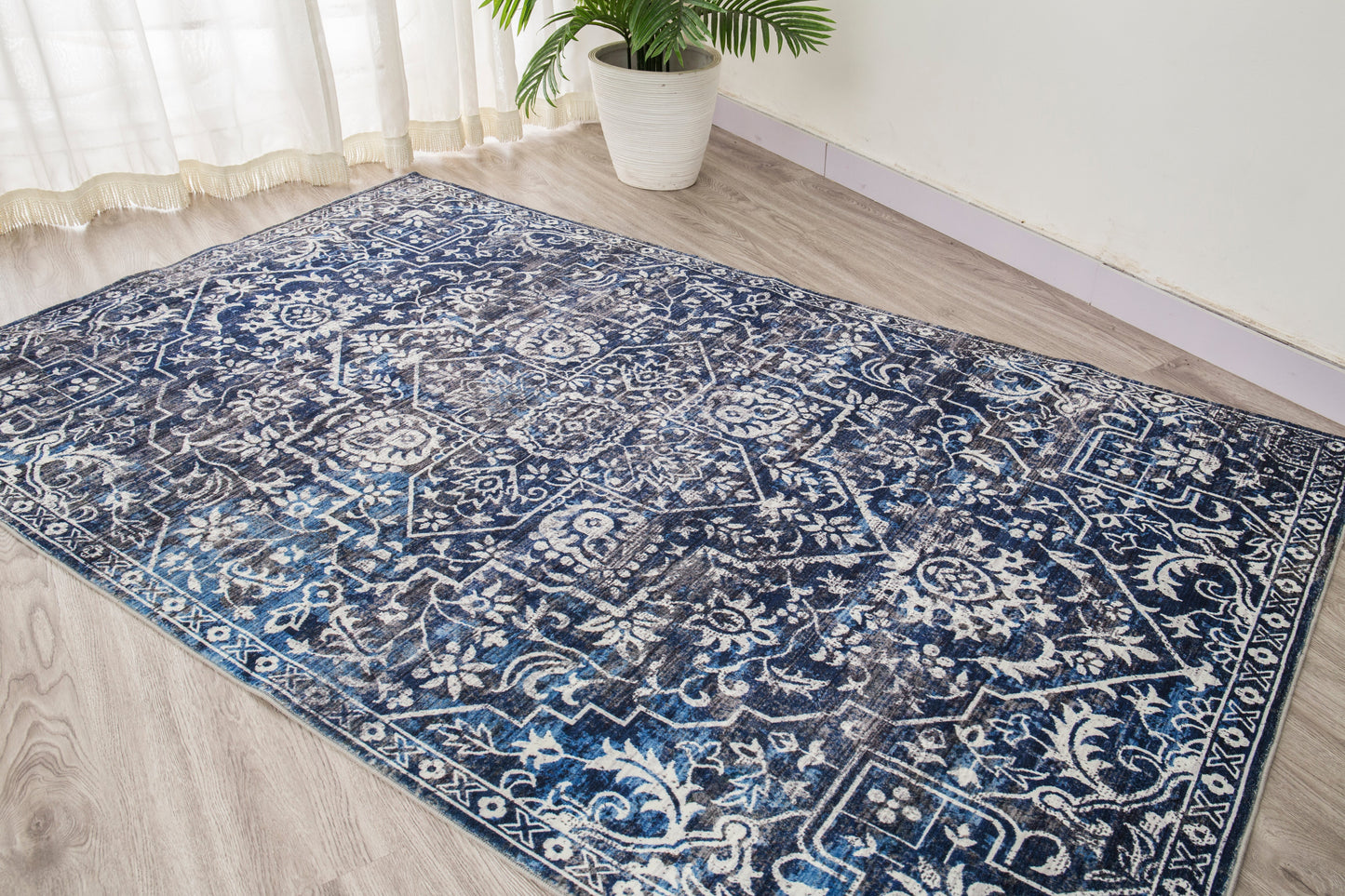 Foldable Anti-Slip Polyester Area Rug | Style #SHAH-28 - Elevate Your Space