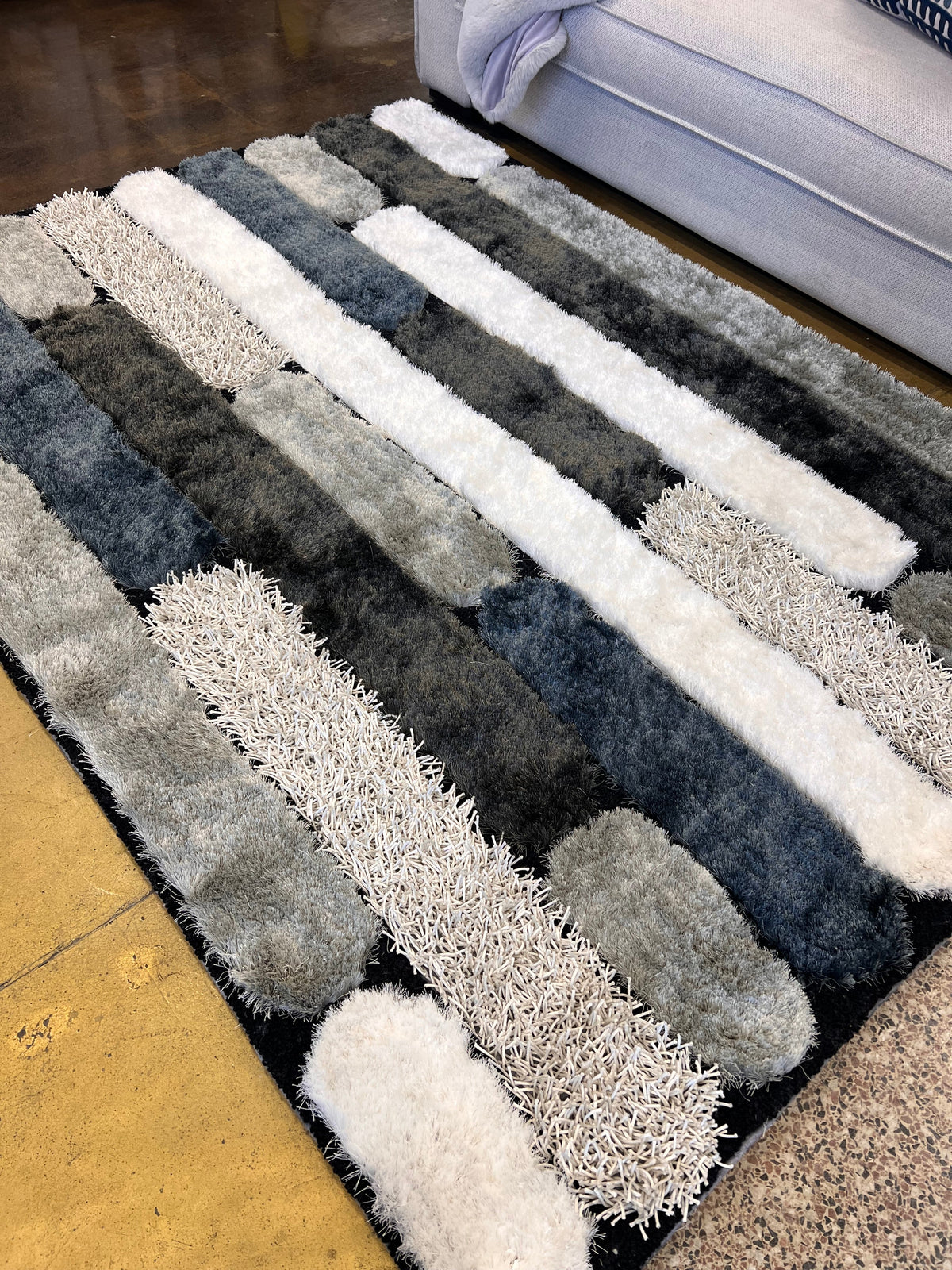 Shaggy Viscose Hand-Tufted Area Rug – Blue | SVD-76