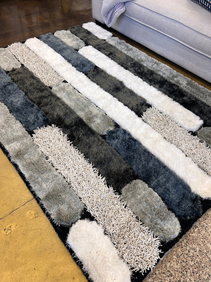 Shaggy Viscose Hand-Tufted Area Rug – Blue | SVD-76
