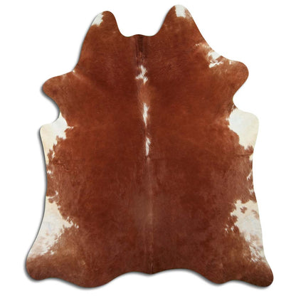 Hereford Brown and White Real Cowhide