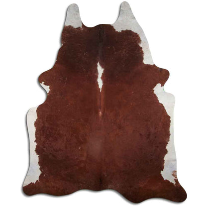 Hereford Brown and White Real Cowhide