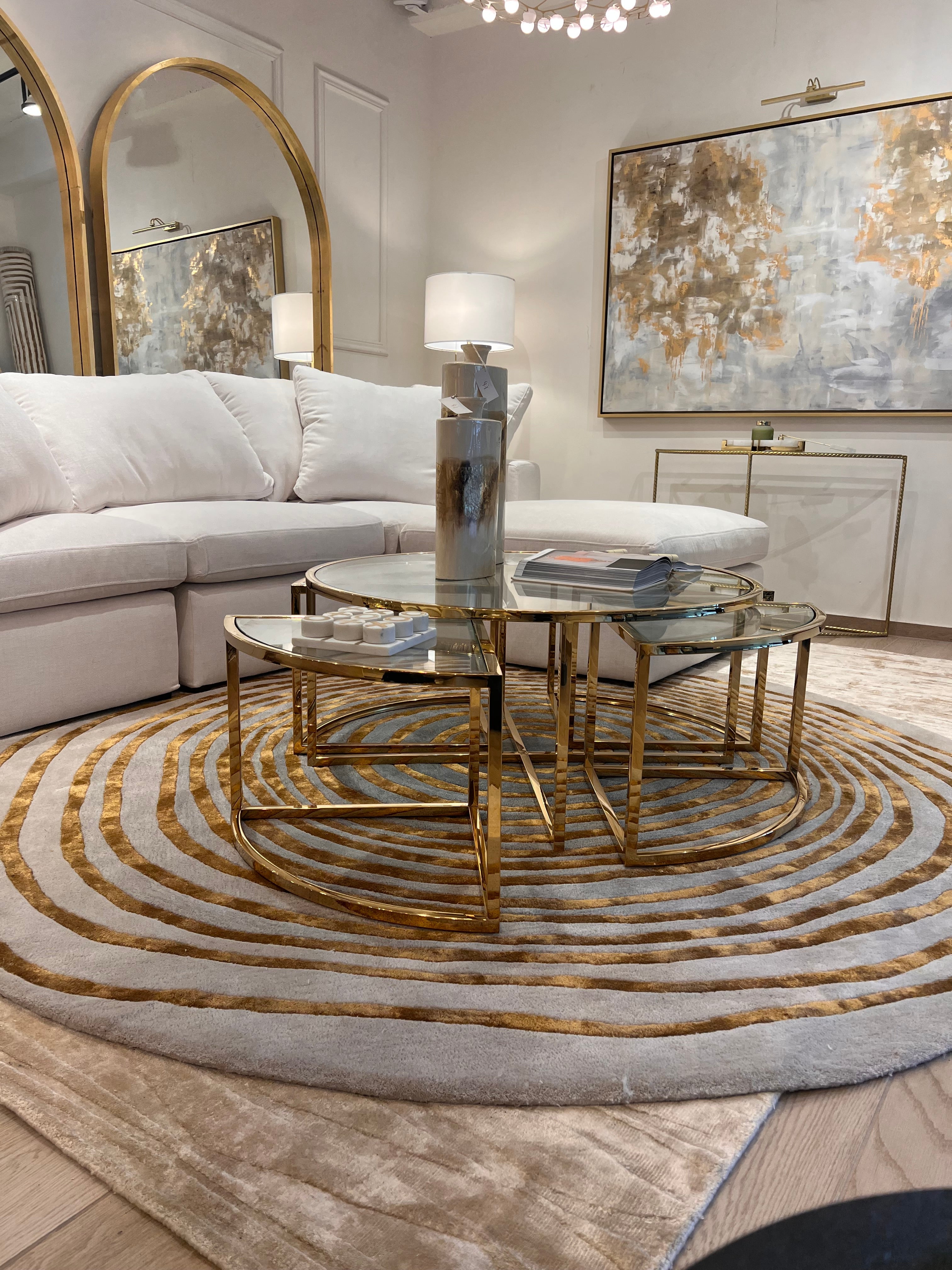 Beluga Tufted Design 50 Round Area Rug